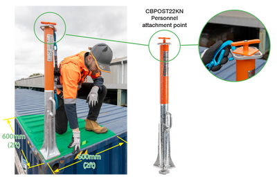 BTS Shipping Container Fall Arrest Post