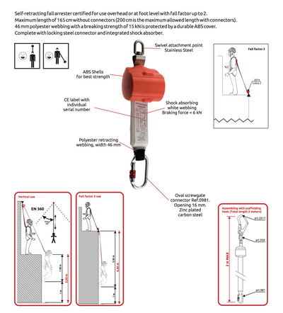 Cobra 2 Retractable Fall Arrester - 2m