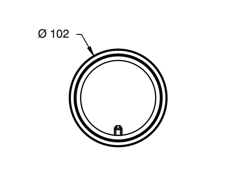 BTS Permanent Davit Base (Core Mount Flush Mount)