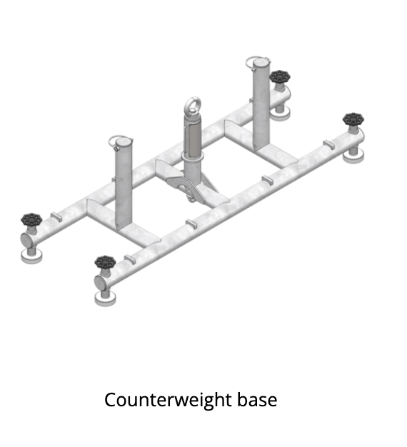 Counterweight base attachment for 30076S with Weight Plates