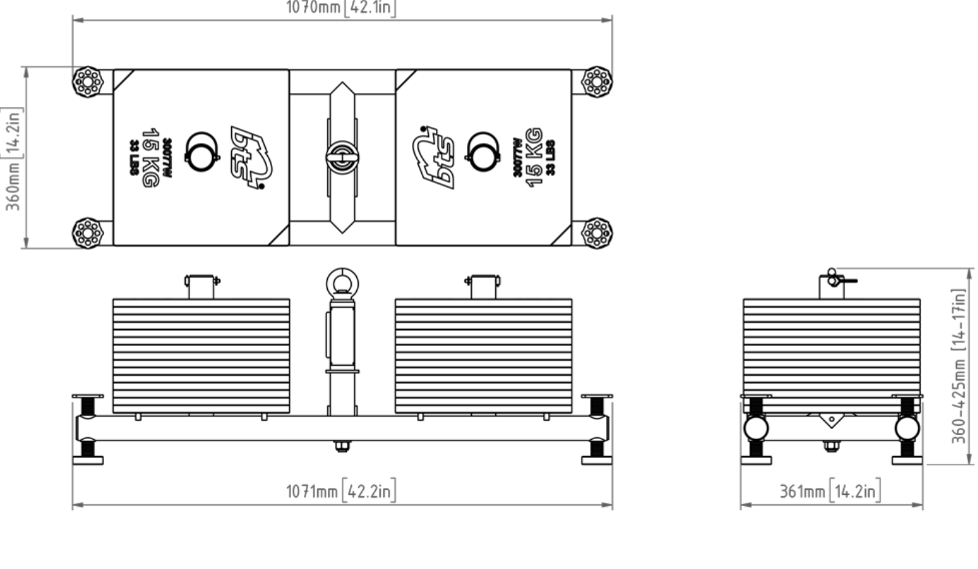 Counterweight base attachment for 30076S with Weight Plates