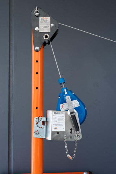 BTS Mobile Anchor Cube and Anchor Post (MAC) Kit with IKAR Fall Arrest Block and Recovery Winch
