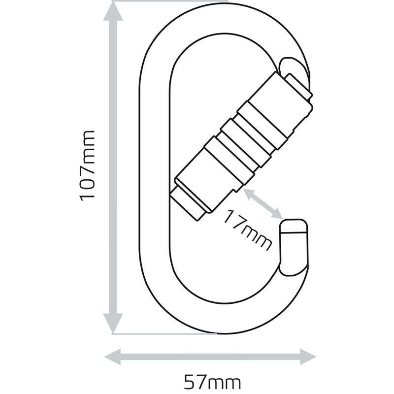 Ox Trilok - Triple Lock Oval Karabiner