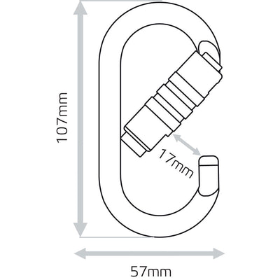 Ox Trilok - Triple Lock Oval Karabiner