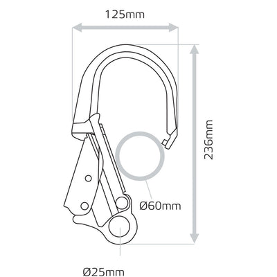 Zeus Pro Scaffold Hook - 16kN Gate