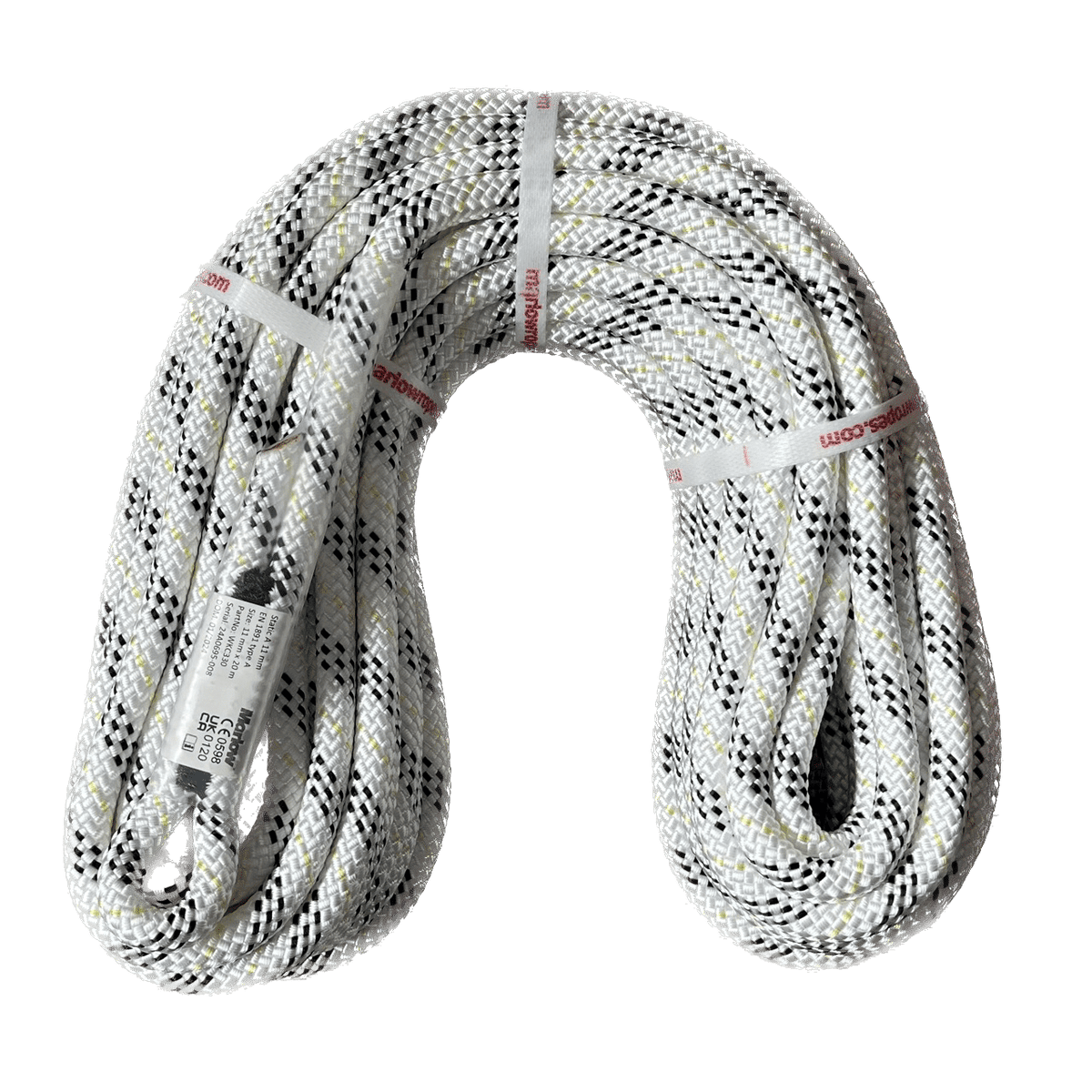 11mm Marlow Kernmantle static rope with sewn loop and eyelet – NZ Access