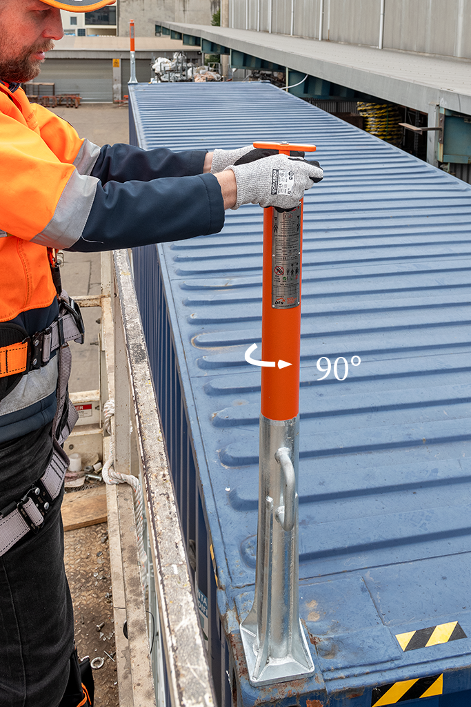 BTS Shipping Container Anchor Post & Horizontal Lifeline Kit