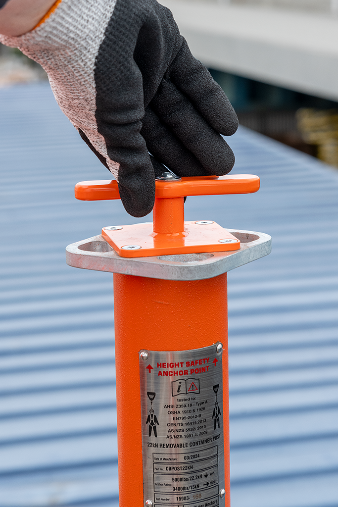 BTS Shipping Container Anchor Post & Horizontal Lifeline Kit