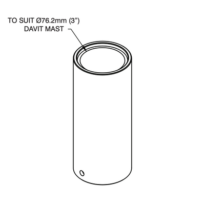 BTS Permanent Davit Base (Core Mount Flush Mount)