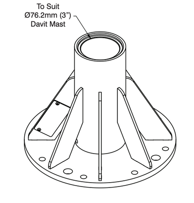 BTS Permanent Davit Base (Floor Mount)