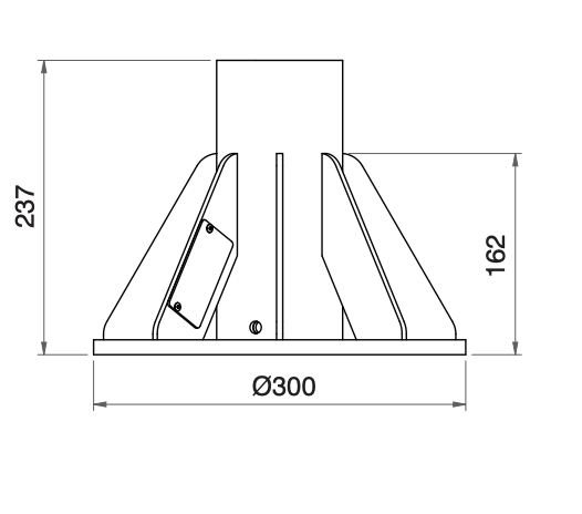 BTS Permanent Davit Base (Floor Mount)