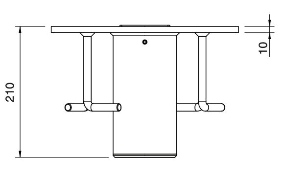 BTS Permanent Davit Base (Flush Mount for wet concrete insert mounting)