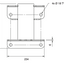 BTS Permanent Davit Base (Galvanised Wall Mount 4 point)