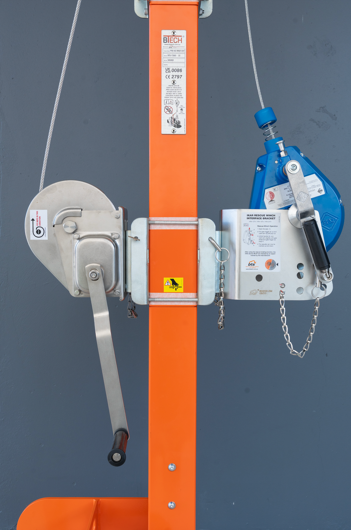 BTS Stainless Steel Hand Brake Man Rated Winch