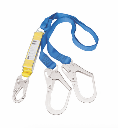 3M PROTECTA P50 2M Double Leg Shock Absorbing Lanyard with Scaffold Hooks  1390065