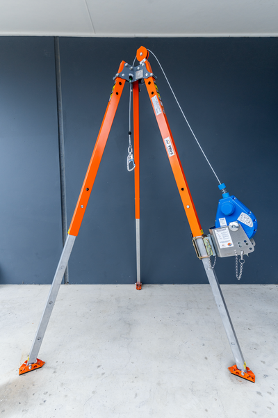 BTS Confined Space Pro-3 Premium Tripod Kit with IKAR HRA Fall Arrest Blocks with Recovery Winch