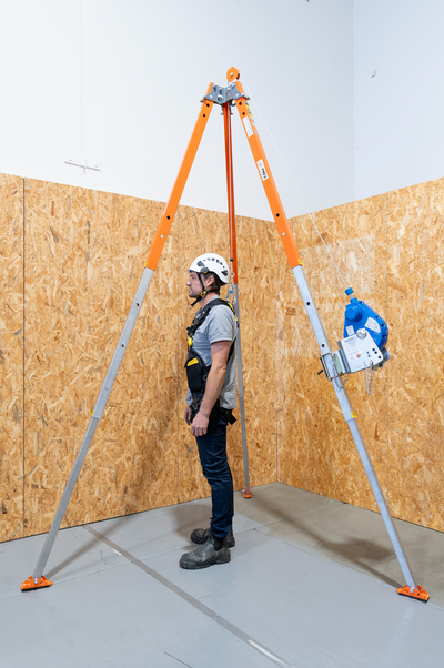 BTS Confined Space Pro-3 Premium Tripod Kit with IKAR HRA Fall Arrest Blocks with Recovery Winch