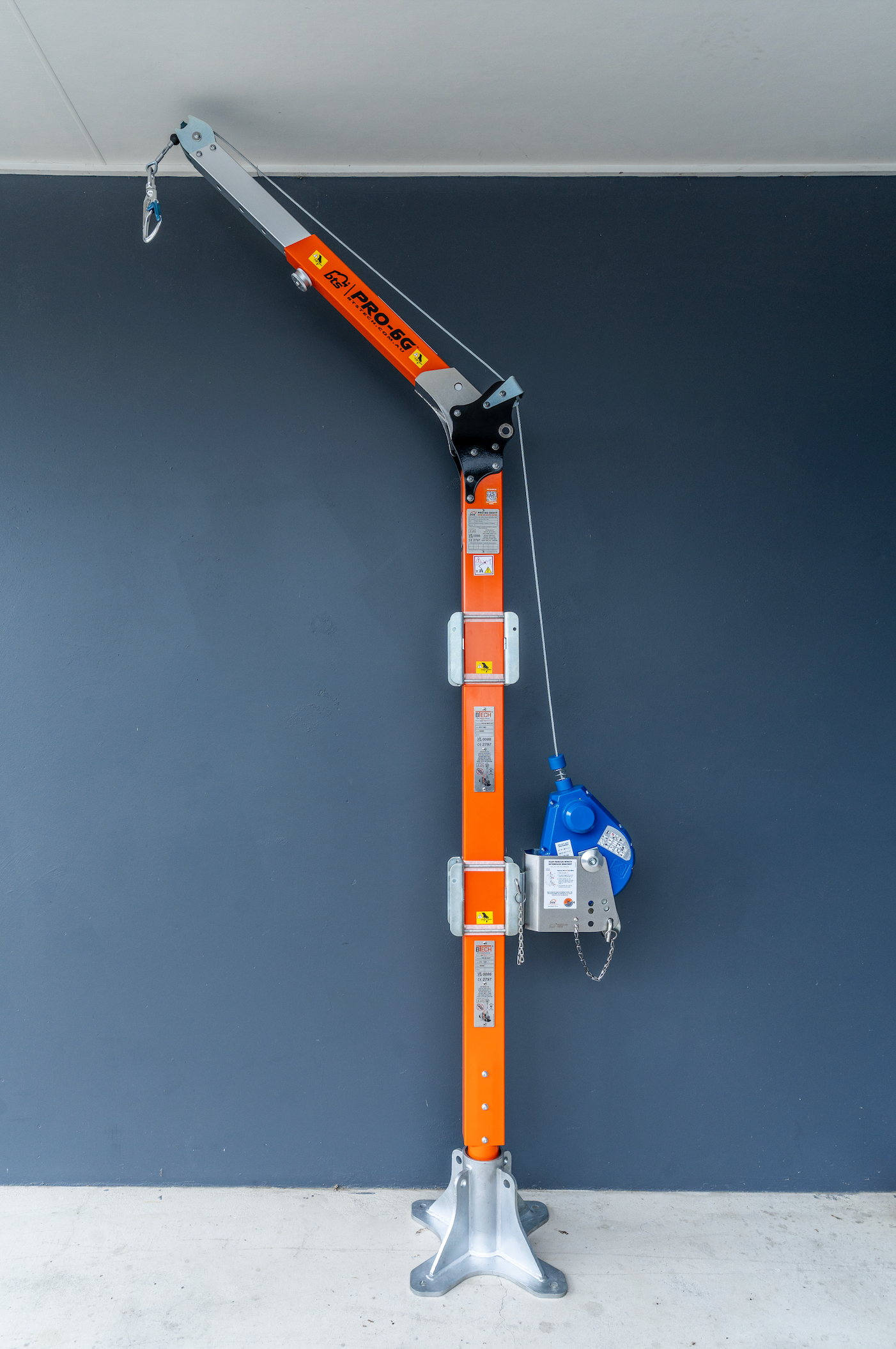BTS Pro-6G 4-Piece Davit Kit with IKAR Fall Arrest Block and Recovery Winch