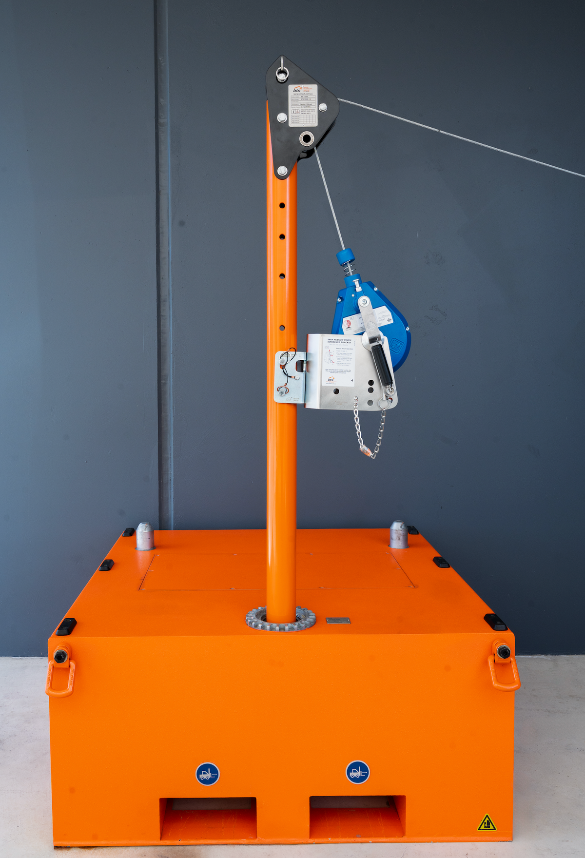BTS Mobile Anchor Cube and Anchor Post (MAC) Kit with IKAR Fall Arrest Block and Recovery Winch