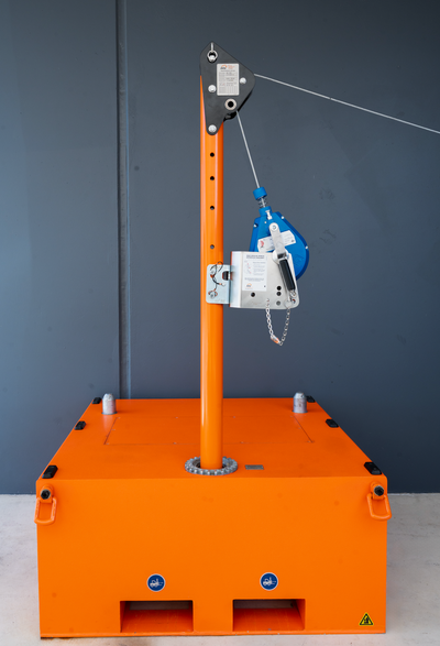 BTS Mobile Anchor Cube and Anchor Post (MAC) Kit with IKAR Fall Arrest Block and Recovery Winch