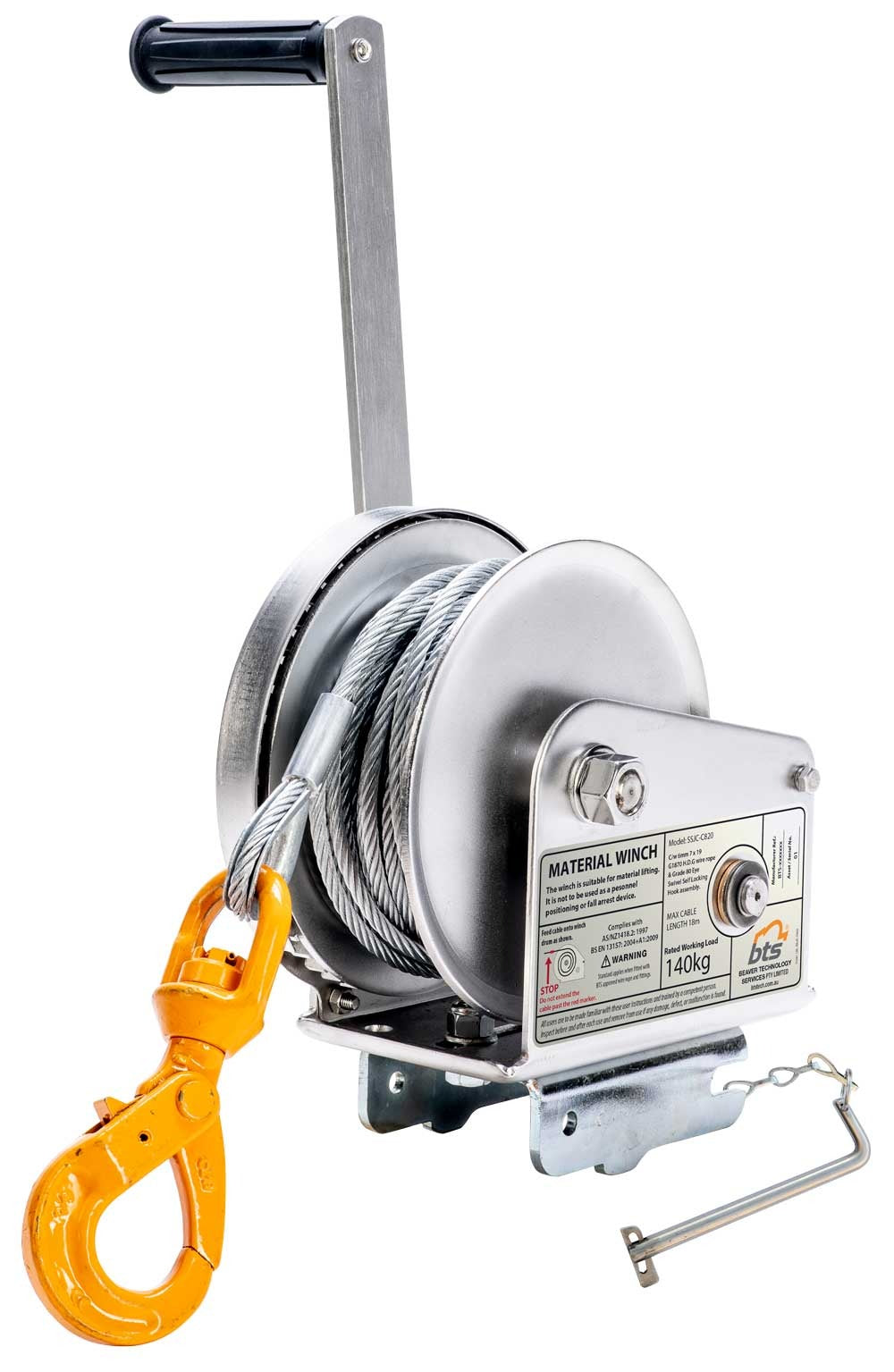 BTS Stainless Steel Hand Brake Materials Winch