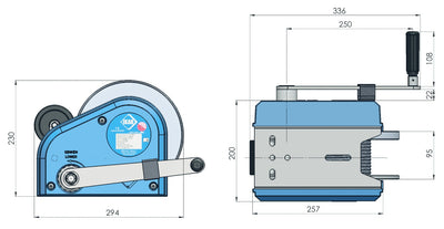 IKAR Heavy Duty PLW Man & Materials Winch