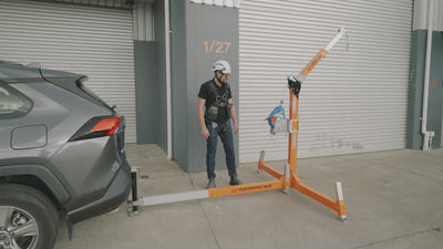 PRO 3G and 6G Plus Vehicle hitch mount davit base c/w bag & steel stillage