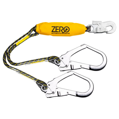 Climbr Double Rope Lanyard with Snap Hook & Scaffold Hooks