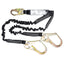 Scaffpro X Double Elasticated Lanyard with Snap Hook & Scaffold Hooks - 180kg Rated - 1.2m Length